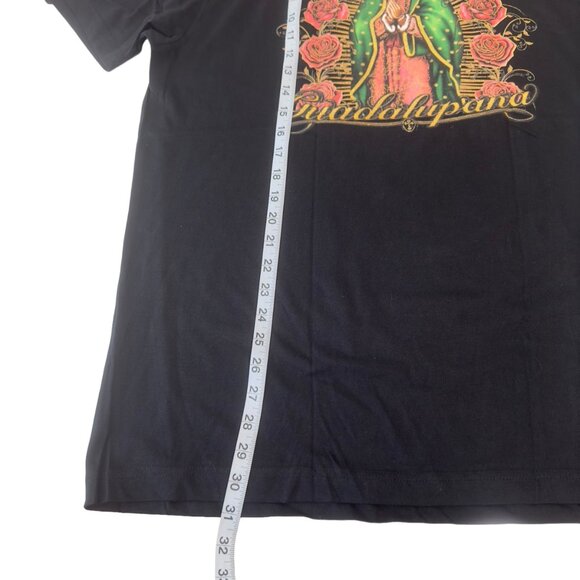 Our Lady Of Guadalupe Graphic T-Shirt Nuestra Virgen Shimmer Design Black  SZ XL - Picture 5 of 8